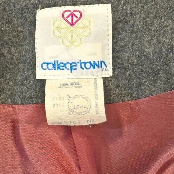Collegetown Vintage Women’s Wool Blazer Size Small Gray Union Made USA - Picture 7 of 9
